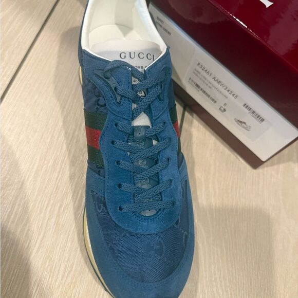 New with box Men\'s Blue Gucci Sneakers us size 9 Gucci 8 main image 14